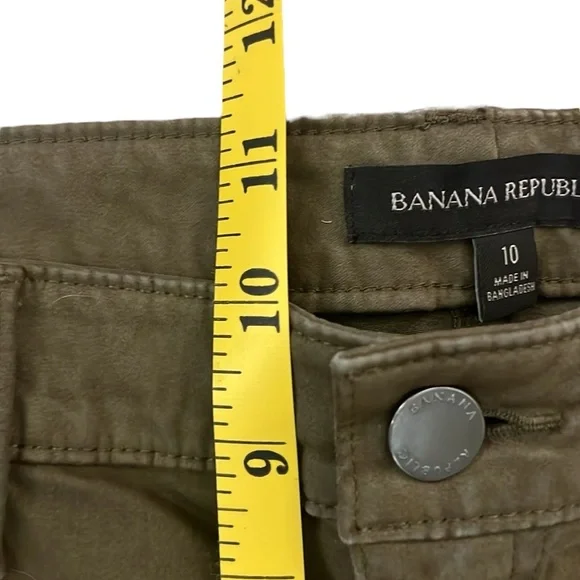 Banana Republic Sloan Utility Ankle Pant Heritage Olive Stretch Cargo Pockets 10 - Picture 9 of 12